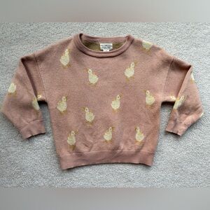 Konges Slojd Duck Patterned Pink Sweater size 4T